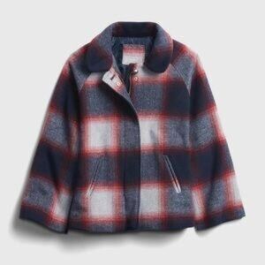 GAP Kids Girls Plaid Wool Jacket